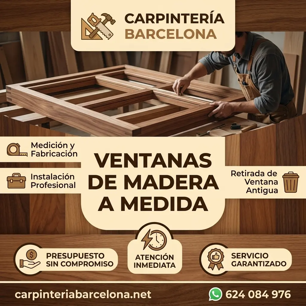 Ventanas de madera a medida en Barcelona – Carpintería Barcelona