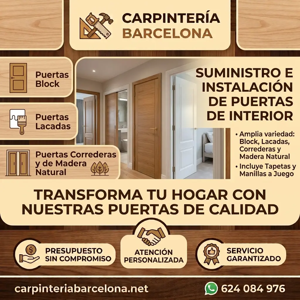 Puertas de interior en Barcelona – Carpintería Barcelona