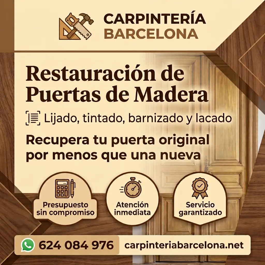 Restauración de puertas de madera en Barcelona – Carpintería Barcelona