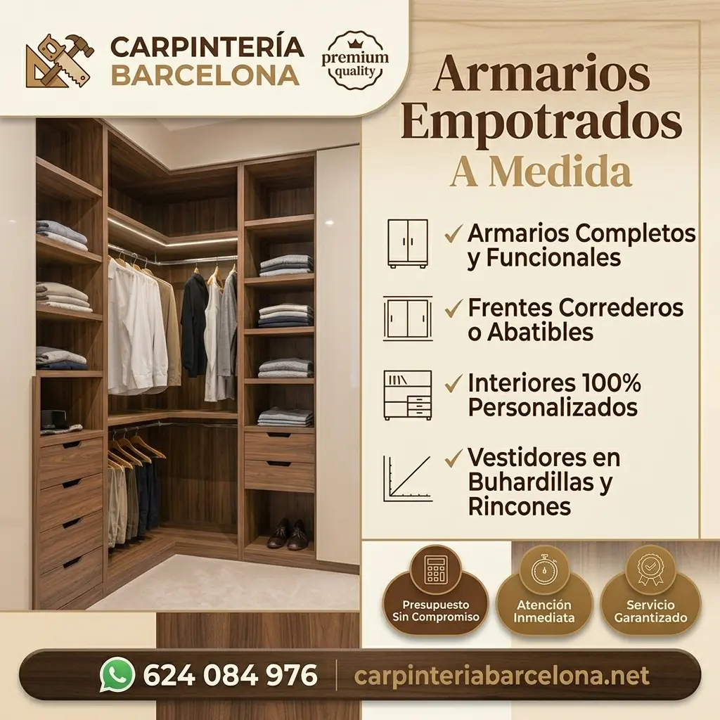 Armarios empotrados a medida en Barcelona – Carpintería Barcelona
