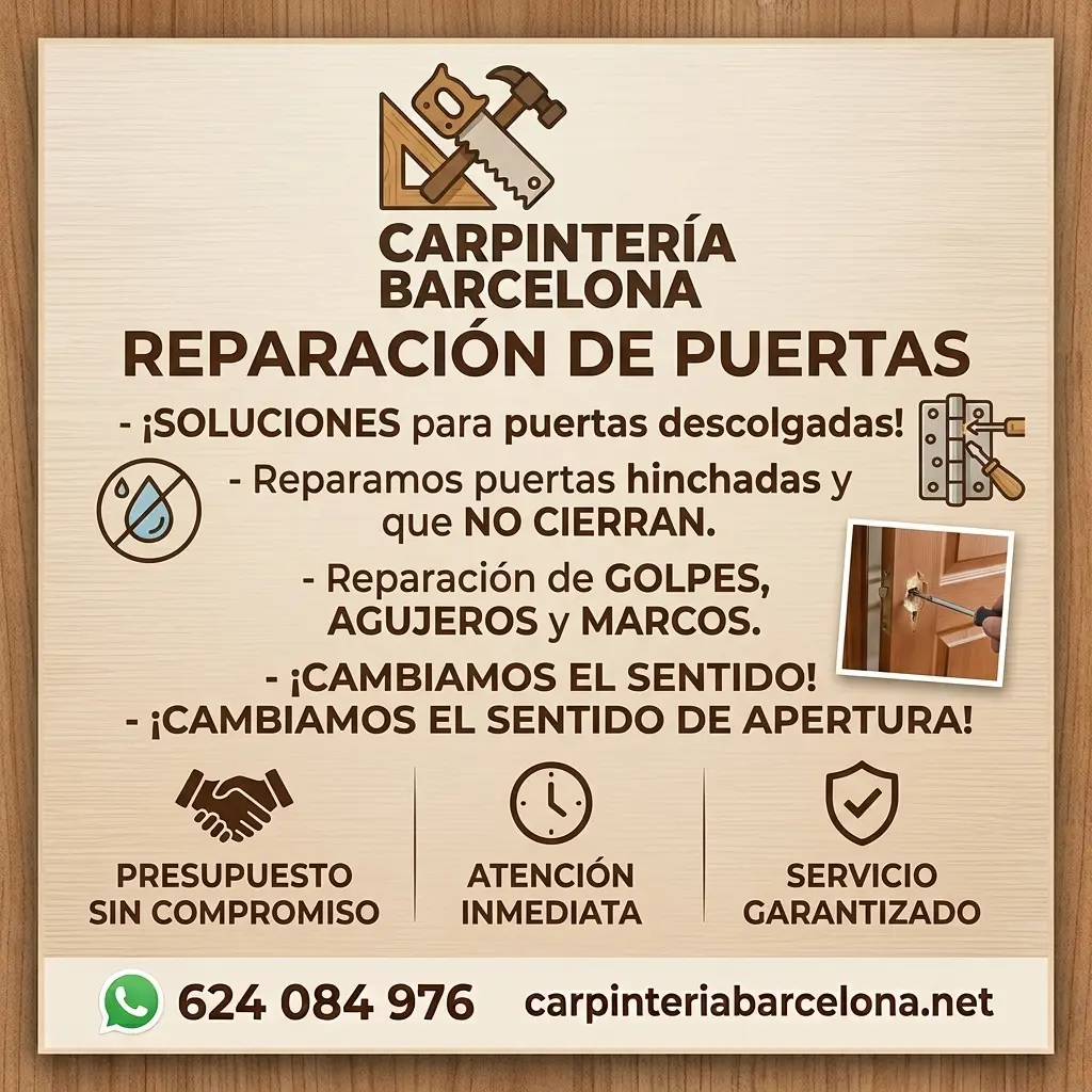 Reparación de puertas en Barcelona – Carpintería Barcelona