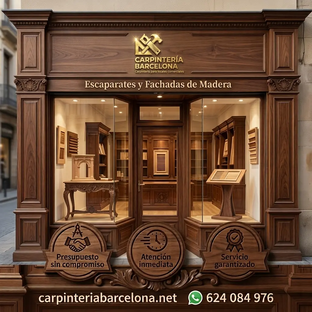 Escaparates y fachadas de madera en Barcelona – Carpintería Barcelona